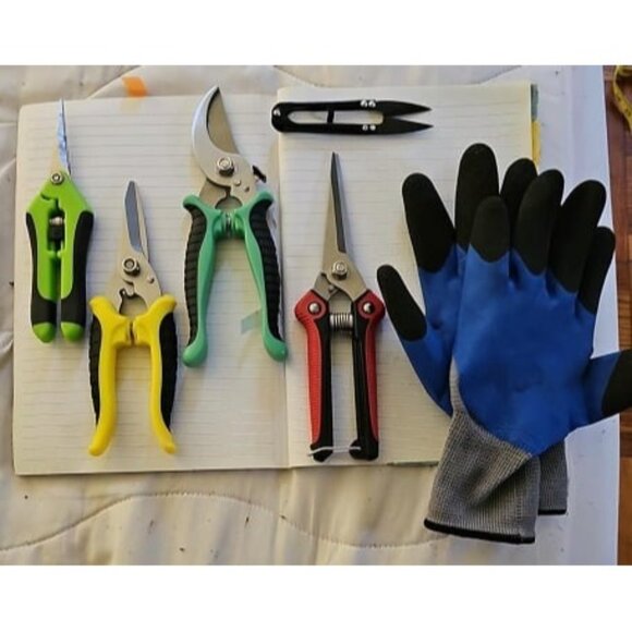 New 5 pack Garden Pruning Shears Stainless Steel Blades, Handheld Scissors Set - Picture 1 of 1